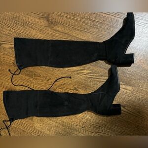 Stuart weitzman black suede over the knee boot size 8.5